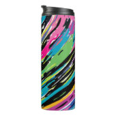 抽象芸術鮮やか数々の色のトロピカルリーフ タンブラー (回転右)