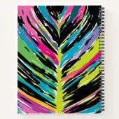 抽象芸術鮮やか数々の色のトロピカルリーフ ノートブック (裏面)