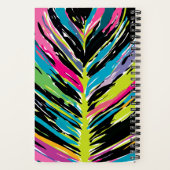 抽象芸術鮮やか数々の色のトロピカルリーフ ノートブック (裏面)
