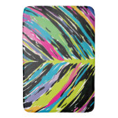 抽象芸術鮮やか数々の色のトロピカルリーフ バスマット (正面縦)