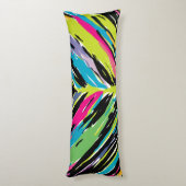 抽象芸術鮮やか数々の色のトロピカルリーフ ボディピロー (裏面 (縦))