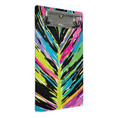 抽象芸術鮮やか数々の色のトロピカルリーフ ミニクリップボード (アングル)