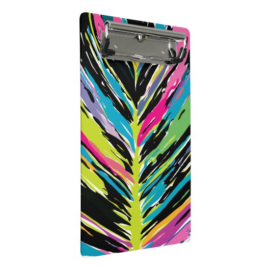 抽象芸術鮮やか数々の色のトロピカルリーフ ミニクリップボード (アングル)