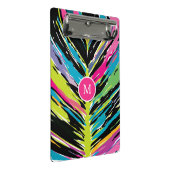 抽象芸術鮮やか数々の色のトロピカルリーフ ミニクリップボード (アングル)