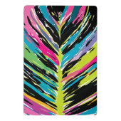 抽象芸術鮮やか数々の色のトロピカルリーフ ミニクリップボード (裏面)