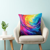 抽象芸術鮮やか旋回 クッション (椅子)
