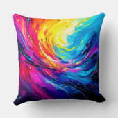 抽象芸術鮮やか旋回 クッション (裏面)