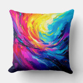 抽象芸術鮮やか旋回 クッション (正面)