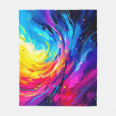 抽象芸術鮮やか旋回 フリースブランケット (正面)