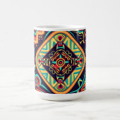 抽象芸術鮮やか族のハイコール族のパターン コーヒーマグカップ (中央)