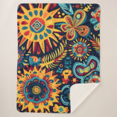 抽象芸術鮮やか族のハイコール族のパターン シェルパブランケット (正面)