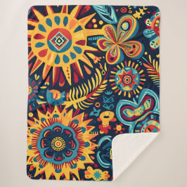 抽象芸術鮮やか族のハイコール族のパターン シェルパブランケット