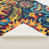 抽象芸術鮮やか族のハイコール族のパターン シェルパブランケット (3/4)