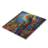 抽象芸術鮮やか族のハイコール族のパターン タイル (側面)