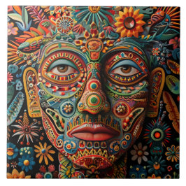 抽象芸術鮮やか族のハイコール族のパターン タイル