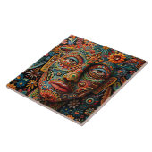 抽象芸術鮮やか族のハイコール族のパターン タイル (側面)