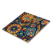 抽象芸術鮮やか族のハイコール族のパターン タイル (側面)