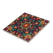 抽象芸術鮮やか族のハイコール族のパターン タイル (側面)