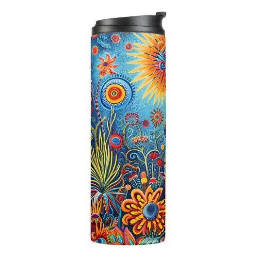 抽象芸術鮮やか族のハイコール族のパターン タンブラー (回転左)