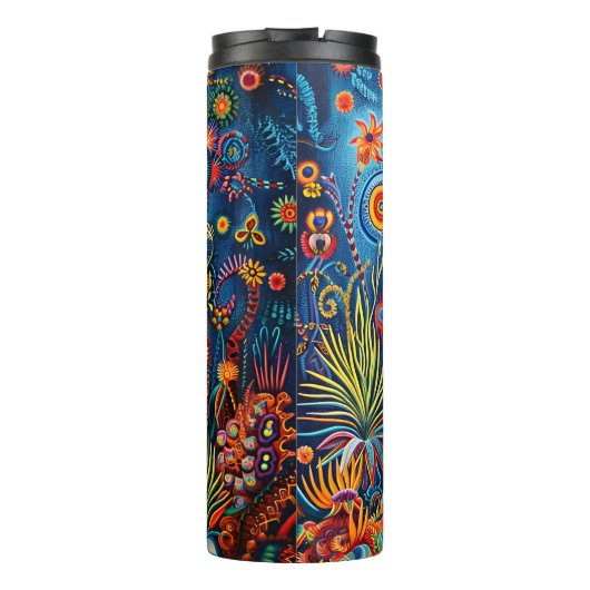 抽象芸術鮮やか族のハイコール族のパターン タンブラー (裏面)