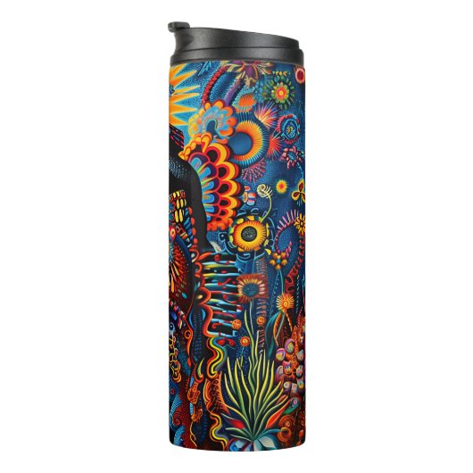 抽象芸術鮮やか族のハイコール族のパターン タンブラー (回転右)