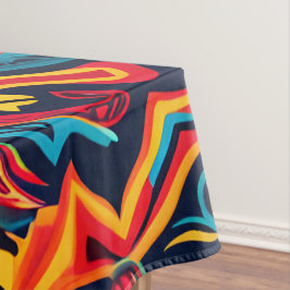 抽象芸術鮮やか族のハイコール族のパターン テーブルクロス