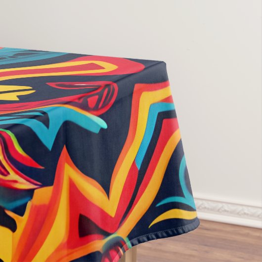 抽象芸術鮮やか族のハイコール族のパターン テーブルクロス (インサイチュ)