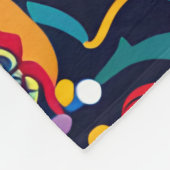 抽象芸術鮮やか族のハイコール族のパターン フリースブランケット (角)