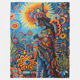 抽象芸術鮮やか族のハイコール族のパターン フリースブランケット