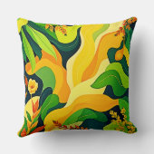 抽象芸術鮮やか植物芸術 クッション (裏面)