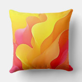 抽象芸術鮮やか波の暖かいデザイン クッション (裏面)