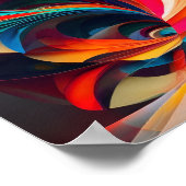 抽象芸術鮮やか混色、モダントレンディースタイリッシュ ポスター (角)