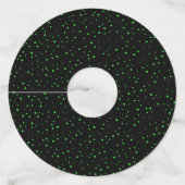 抽象芸術鮮やか色トカゲの枝付きドット ワイングラスタグ (裏面)