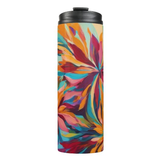 抽象芸術鮮やか花熱タンブラー タンブラー (正面)