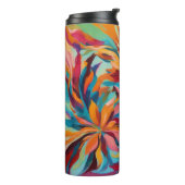 抽象芸術鮮やか花熱タンブラー タンブラー (回転左)