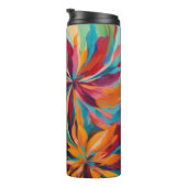 抽象芸術鮮やか花熱タンブラー タンブラー (回転右)