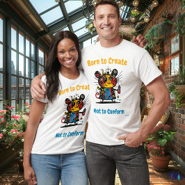 抽象芸術鮮やか落書きマウスTシャツ Tシャツ