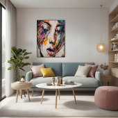 抽象芸術鮮やか表現 – ラブアートに転落 ポスター