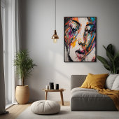 抽象芸術鮮やか表現 – ラブアートに転落 ポスター