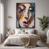 抽象芸術鮮やか表現 – ラブアートに転落 ポスター