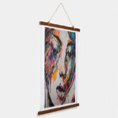 抽象芸術鮮やか表現 – ラブアートに転落 吊り下げ型タペストリー (傾斜あり)