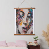 抽象芸術鮮やか表現 – ラブアートに転落 吊り下げ型タペストリー (寝室)