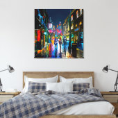 抽象芸術鮮やか通りシーンカラープリント キャンバスプリント (インサイチュ (寝室))