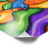 抽象芸術鶏の鳥獣カラフル術 フォトプリント            (角)