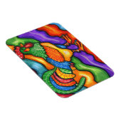 抽象芸術鶏の鳥獣カラフル術 マグネット (右側)