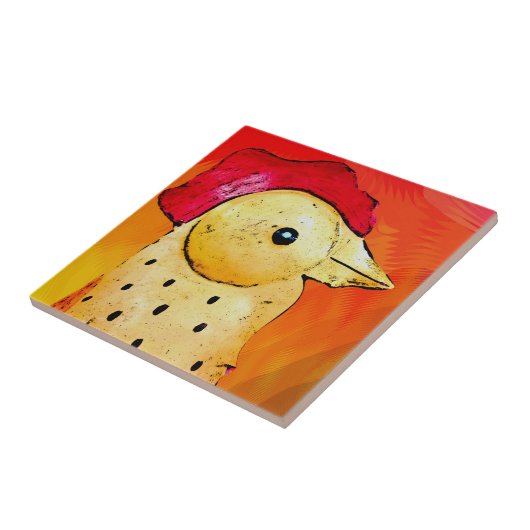 抽象芸術鶏3 タイル (側面)