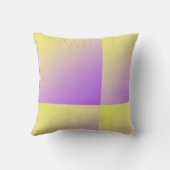 抽象芸術黄から紫のグラデーション クッション (裏面)