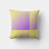 抽象芸術黄から紫のグラデーション クッション (正面)