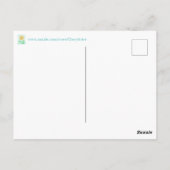 抽象芸術黄かわいらしデイジーはがき ポストカード (裏面)