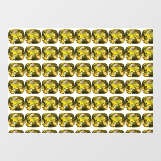 抽象芸術黄パターン ウィンドウサイン (シート)